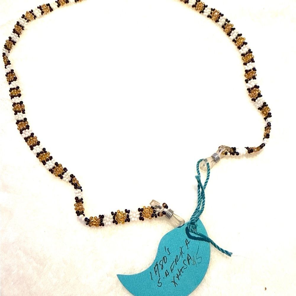 Vintage 1990’s South African Xhosa Beaded Eyeglass Chain -Handmade